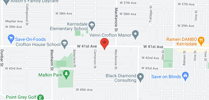 map of 2958 W 41ST AVENUE